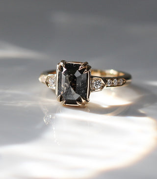 2.07ct Nebula Black Diamond Ring - ready to ship - Yuliya Chorna Jewellery