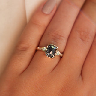 2.07ct Nebula Black Diamond Ring - ready to ship - Yuliya Chorna Jewellery
