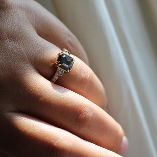 2.42ct Nebula Black Diamond Ring - ready to ship - Yuliya Chorna Jewellery