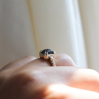 2.42ct Nebula Black Diamond Ring - ready to ship - Yuliya Chorna Jewellery