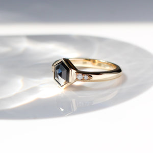 Black Diamond Ring side view in light
