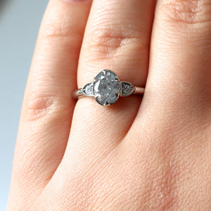 Gaia Oval Diamond Ring - Yuliya Chorna Jewellery