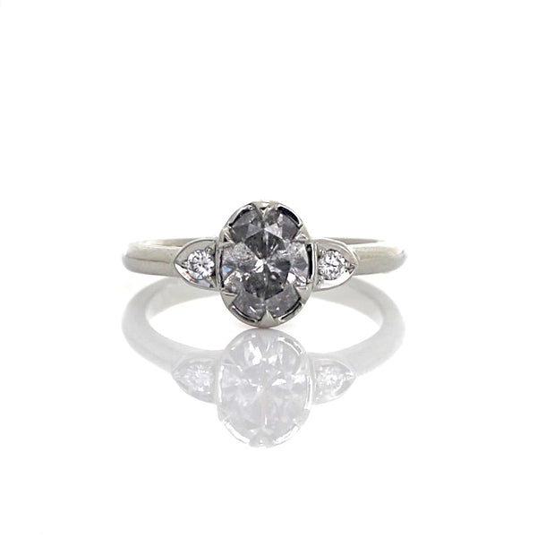 Gaia Oval Diamond Ring - Yuliya Chorna Jewellery