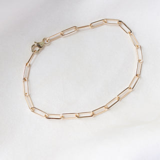 Paper Clip Chain Bracelet side view