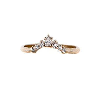 Pear Serina Diamond Band, front view