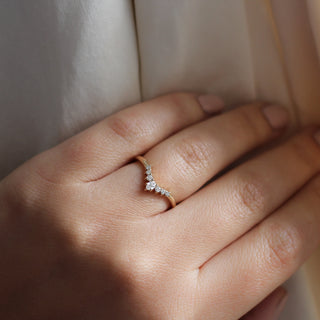Pear Serina Diamond Band on hand