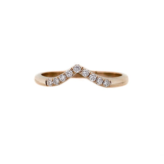 Diamond Point Gold Band front view