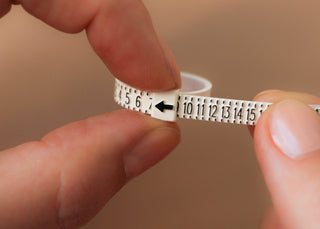 Ring Sizer being held - Yuliya Chorna Jewellery