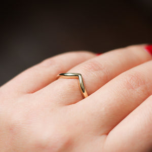 Point Band in Yellow Gold - ready to ship - Yuliya Chorna Jewellery