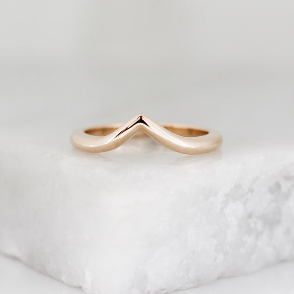 Point Band in Yellow Gold - ready to ship - Yuliya Chorna Jewellery
