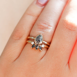 0.81ct Zaria Salt & Pepper Diamond Ring - Yuliya Chorna Jewellery