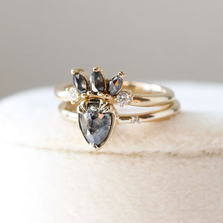 0.81ct Zaria Salt & Pepper Diamond Ring - Yuliya Chorna Jewellery