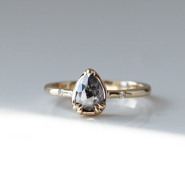 0.81ct Zaria Salt & Pepper Diamond Ring - Yuliya Chorna Jewellery
