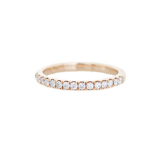 Diamond Pave Gold Band front view