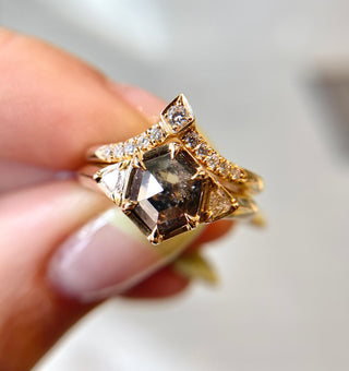 1.05ct Hexagon Diamond Ring In Yellow Gold - Ready To Ship - Yuliya Chorna Jewellery