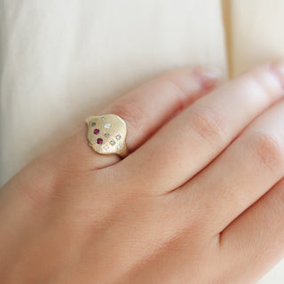 Signet Gem Ring on hand