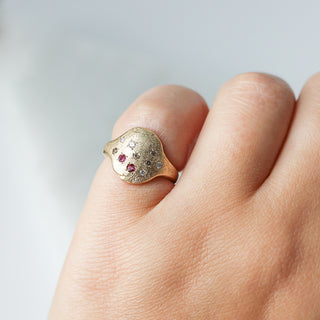 Signet Gem Ring on hand
