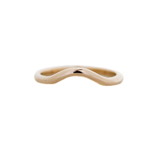 Wave Band in Yellow Gold, front view
